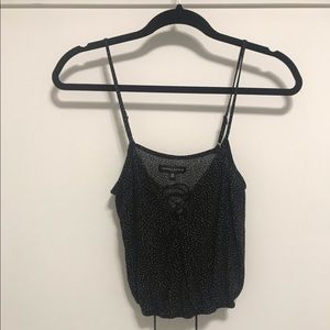 Black polka dot tank top